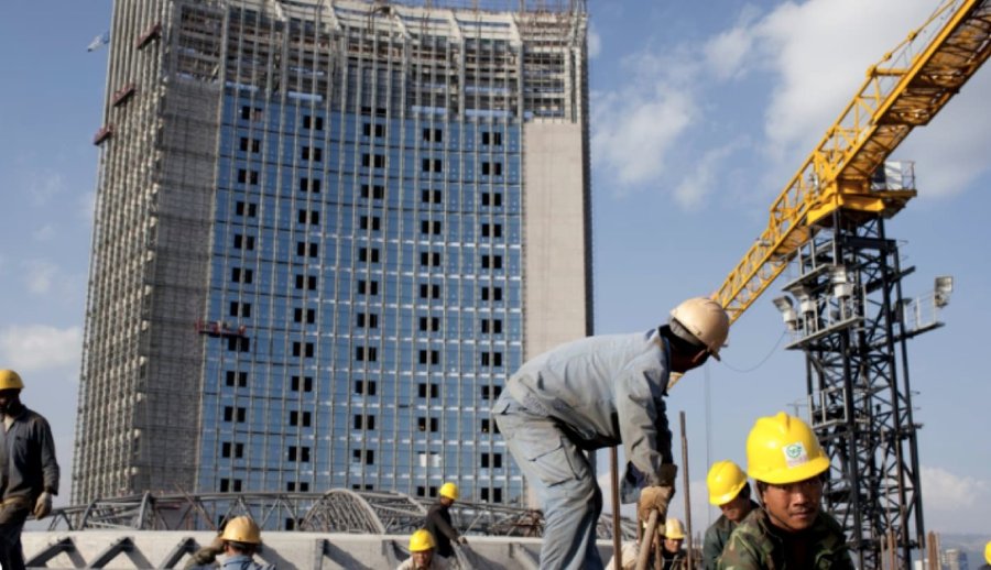 Illustrative — industrial construction (location not confirmed as African).